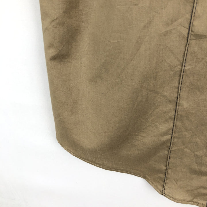 Rockmount Ranch Wear Long-Sleeve Western Shirt, Made in USA, Men's Size M (Equivalent), Vintage polyester Khaki type brown Vintage Second Hand