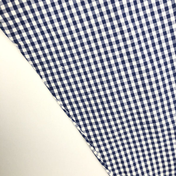 OLDEN SPUR Check Pattern Gingham Check Long-Sleeve Western Shirt, Men's Size L (approx.) unclear navy blue type Vintage Second Hand