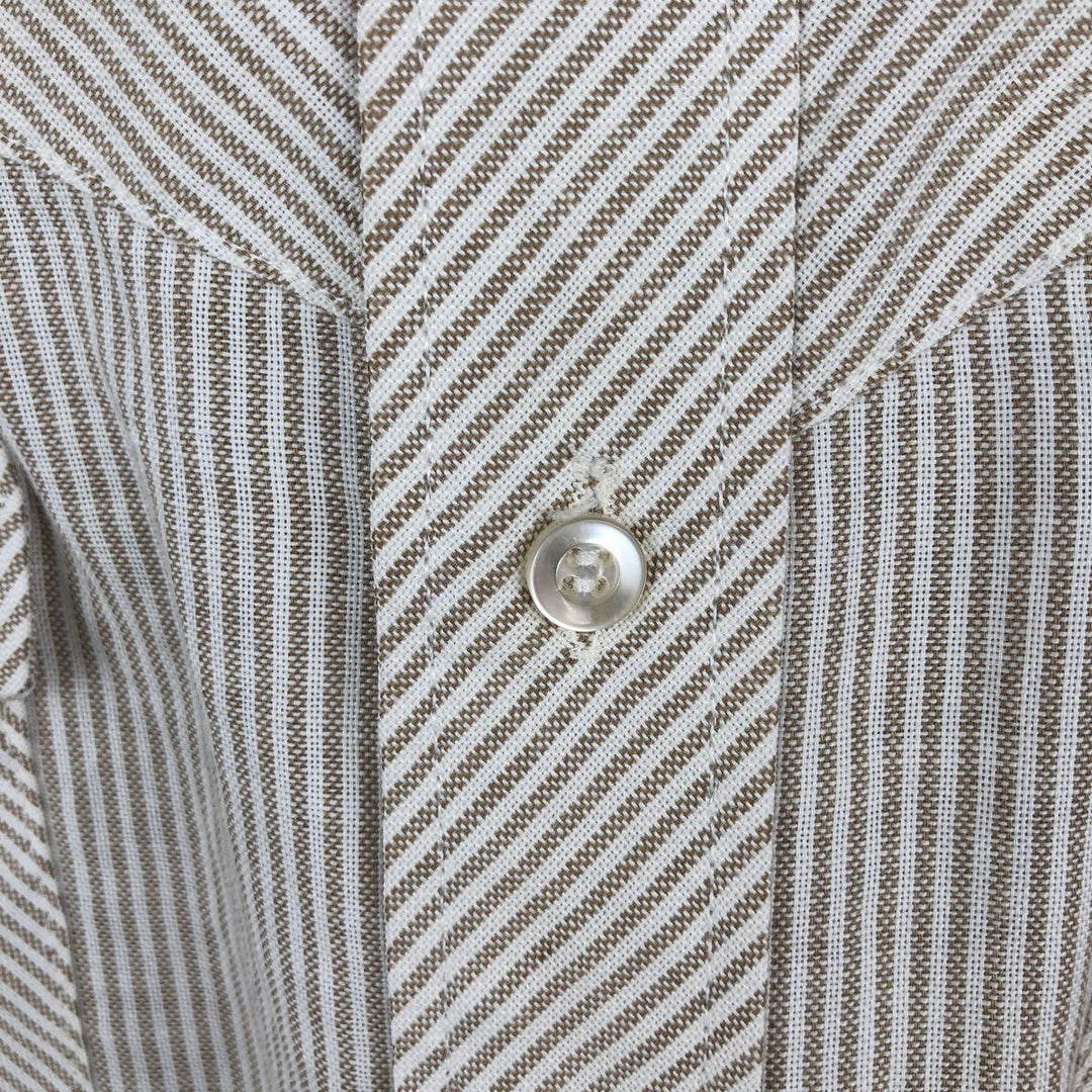 1970'S Wrangler Stripe Pattern Long-Sleeve Western Shirt, Made in USA, Men's Size M (approx.), Vintage cotton oro legacy Vintage Second Hand
