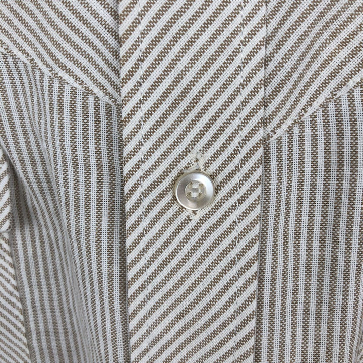 1970'S Wrangler Stripe Pattern Long-Sleeve Western Shirt, Made in USA, Men's Size M (approx.), Vintage cotton oro legacy Vintage Second Hand