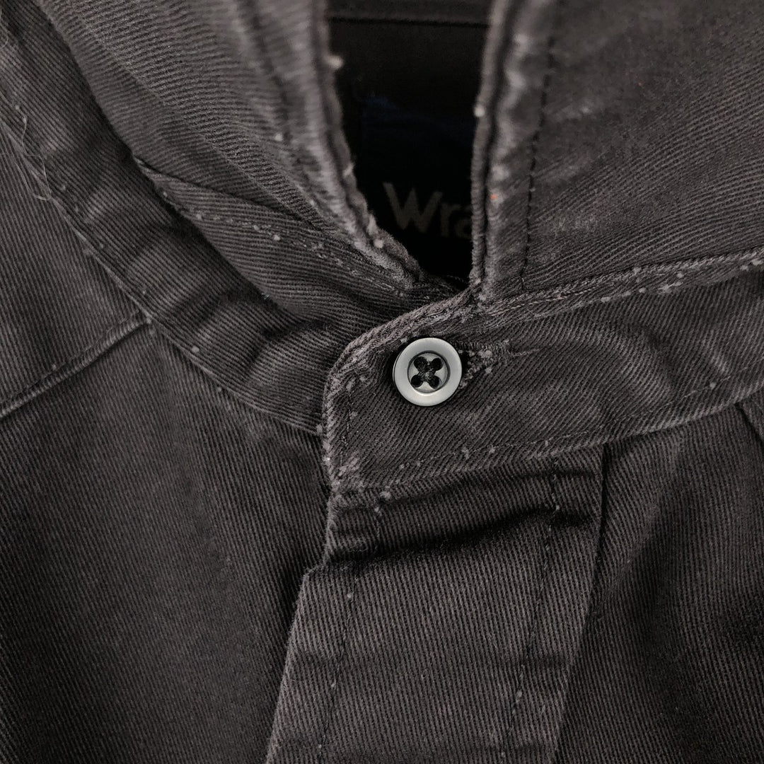 80s-90'S Wrangler Long-Sleeve Western Shirt, Men's XXL (approx.), Vintage cotton black type Vintage Second Hand