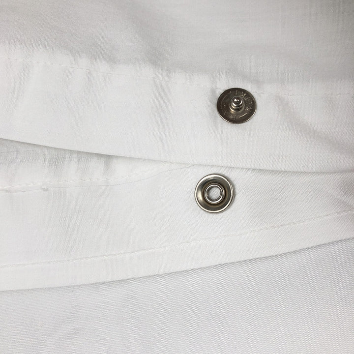 1970'S Wrangler Long-Sleeve Western Shirt, Made in USA, Men's Size L (Equivalent), Vintage polyester white type Vintage Second Hand