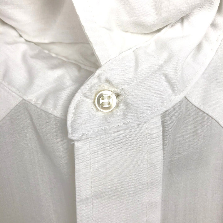 1970'S Wrangler Long-Sleeve Western Shirt, Made in USA, Men's Size L (Equivalent), Vintage polyester white type Vintage Second Hand