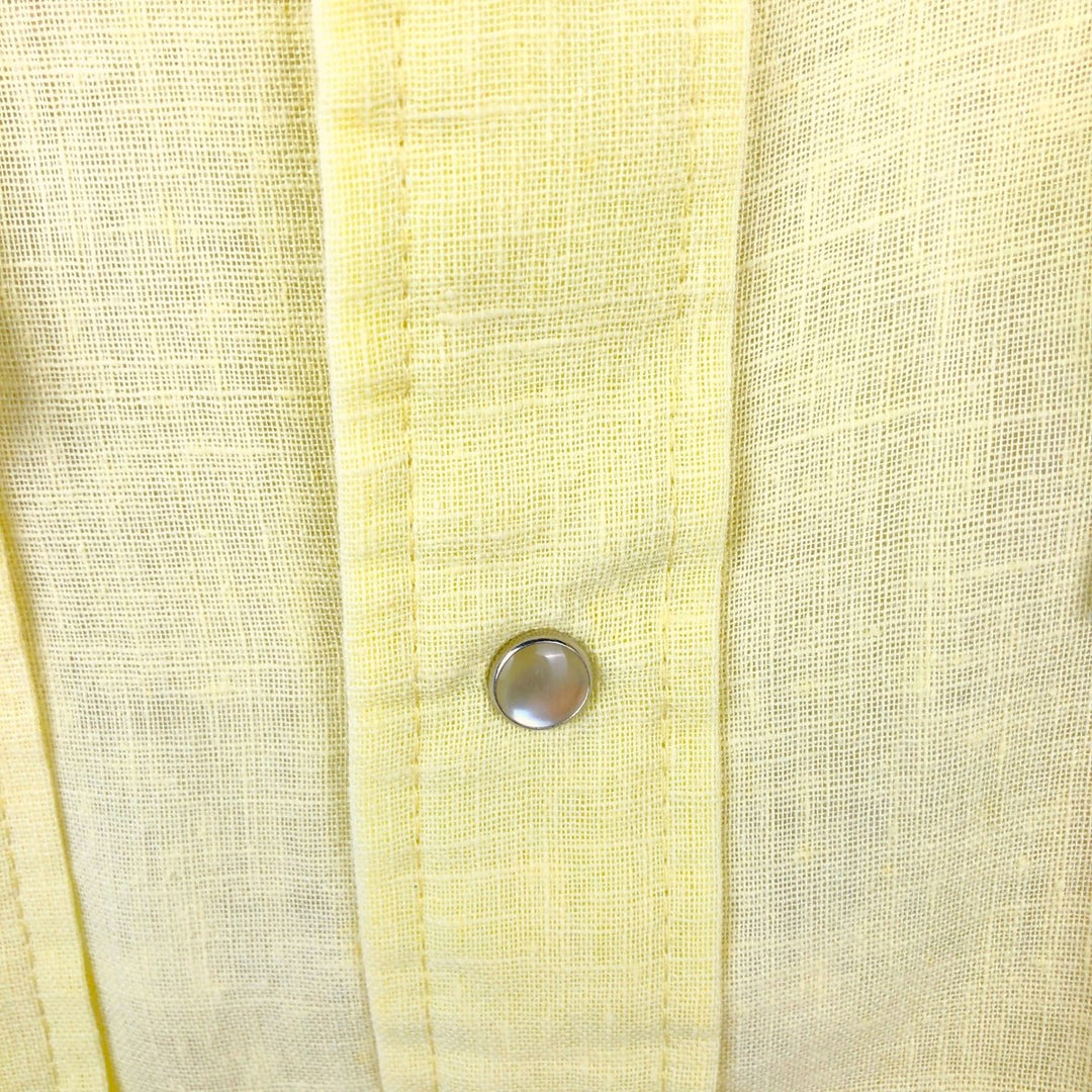1970'S Levi's PANATELA TOPS Long-Sleeve Western Shirt, Men's Size L (approx.), Vintage unclear yellow type Vintage Second Hand