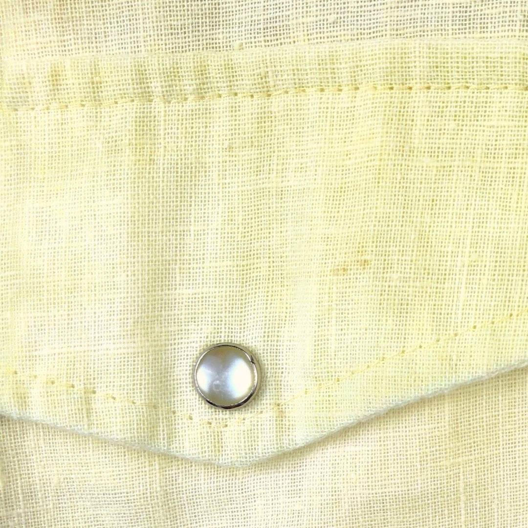 1970'S Levi's PANATELA TOPS Long-Sleeve Western Shirt, Men's Size L (approx.), Vintage unclear yellow type Vintage Second Hand