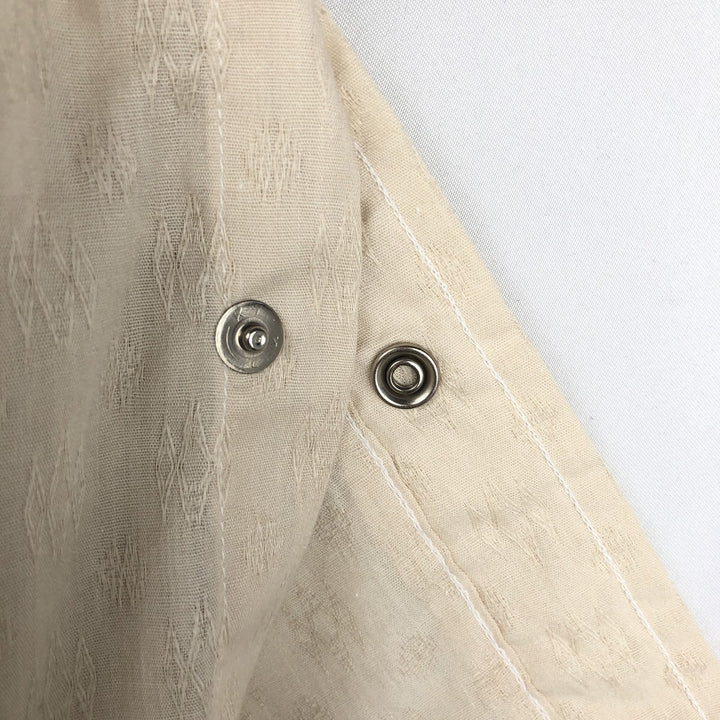 Levi's all-over print long-sleeved Western shirt, made in USA, men's size L equivalent. polyester Beige type Vintage Second Hand