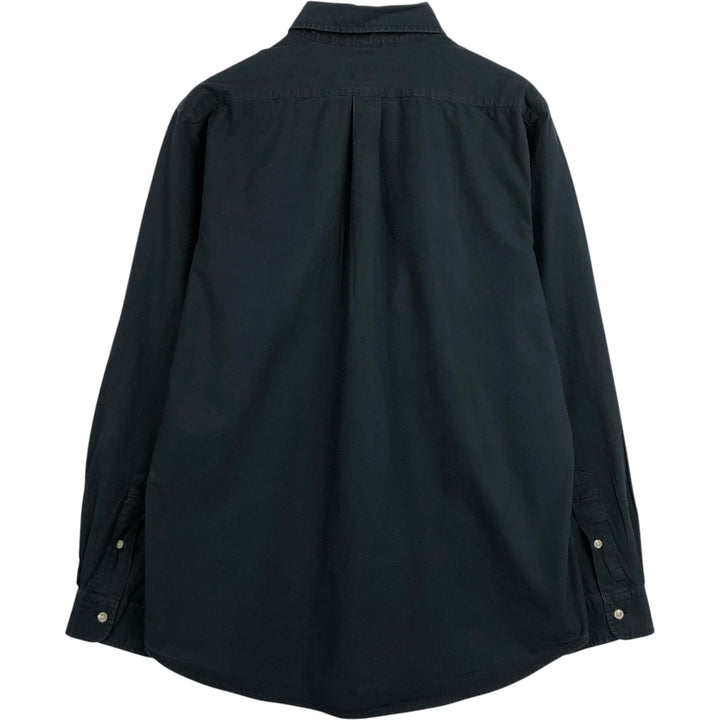 Ralph Lauren CUSTOM FIT long sleeve button down shirt, men's size L cotton black type Vintage Second Hand