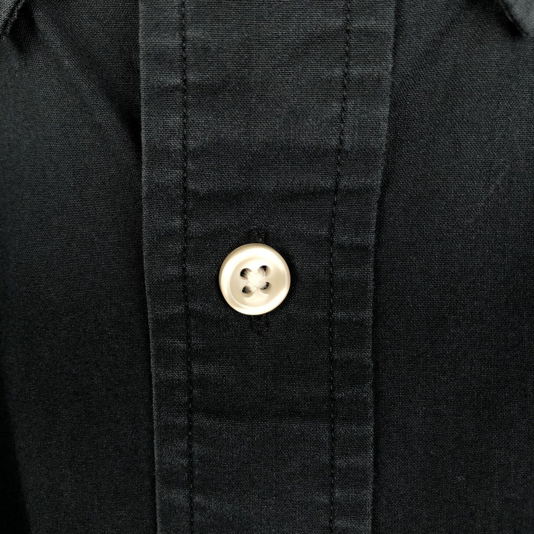 Ralph Lauren CUSTOM FIT long sleeve button down shirt, men's size L cotton black type Vintage Second Hand