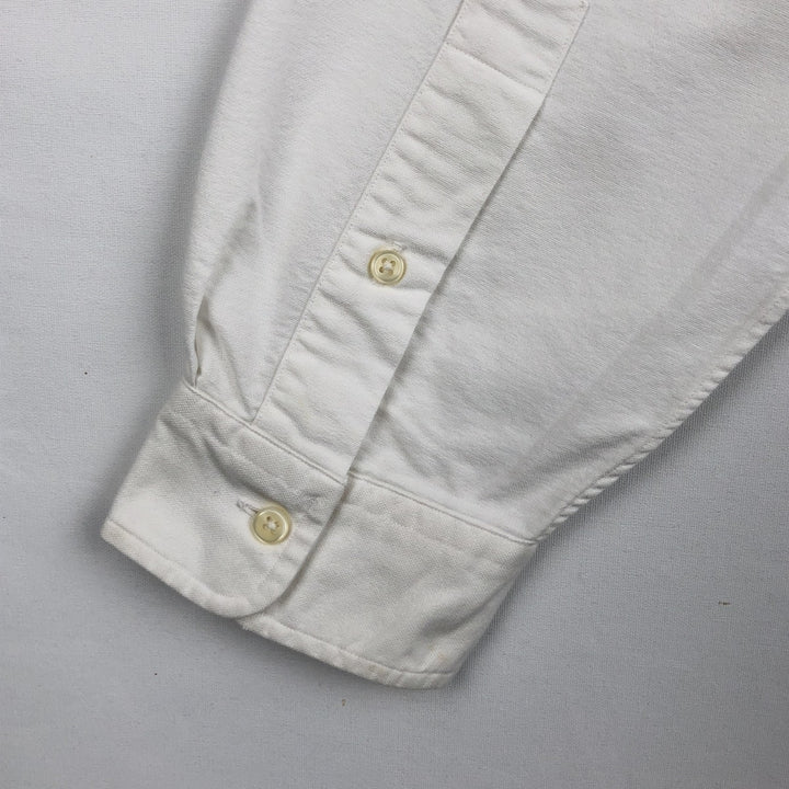 Ralph Lauren Classic Fit Long Sleeve Button Down Shirt, Men's Size L cotton white type Vintage Second Hand