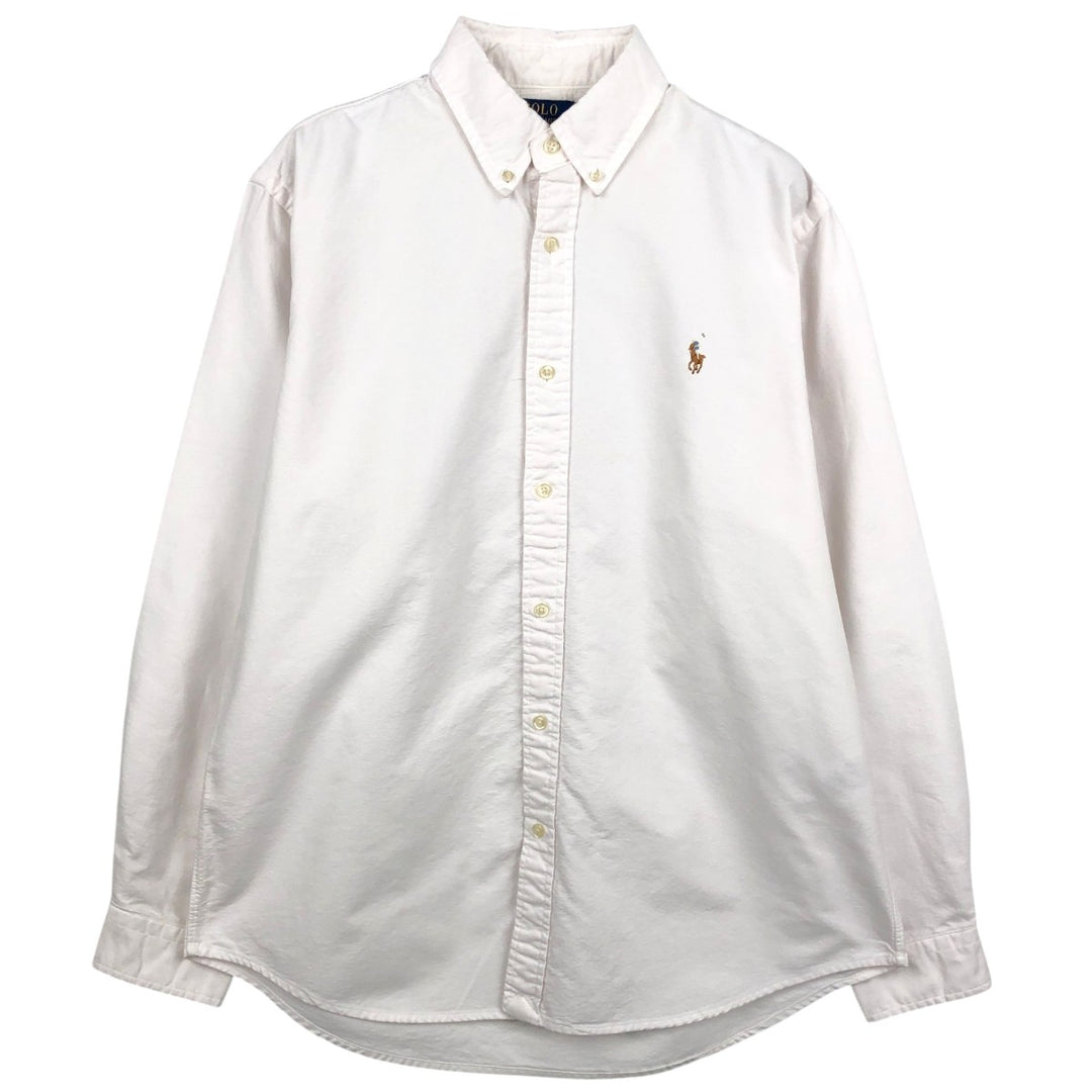 Ralph Lauren Classic Fit Long Sleeve Button Down Shirt, Men's Size L cotton white type Vintage Second Hand