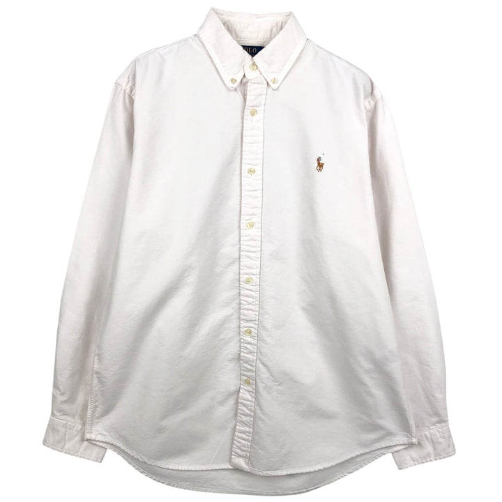 Ralph Lauren Classic Fit Long Sleeve Button Down Shirt, Men's Size L cotton white type Vintage Second Hand