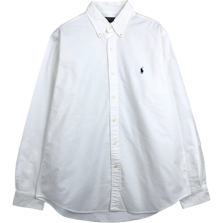 Ralph Lauren Classic Fit Long Sleeve Button Down Shirt, Men's Size L cotton white type Vintage Second Hand