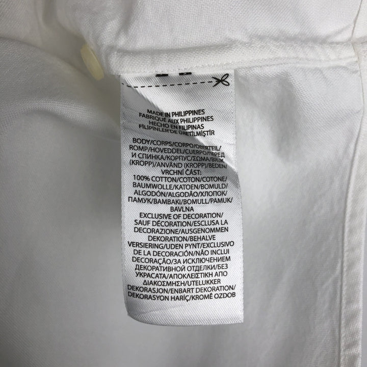 Ralph Lauren Classic Fit Long Sleeve Button Down Shirt, Men's Size L cotton white type Vintage Second Hand