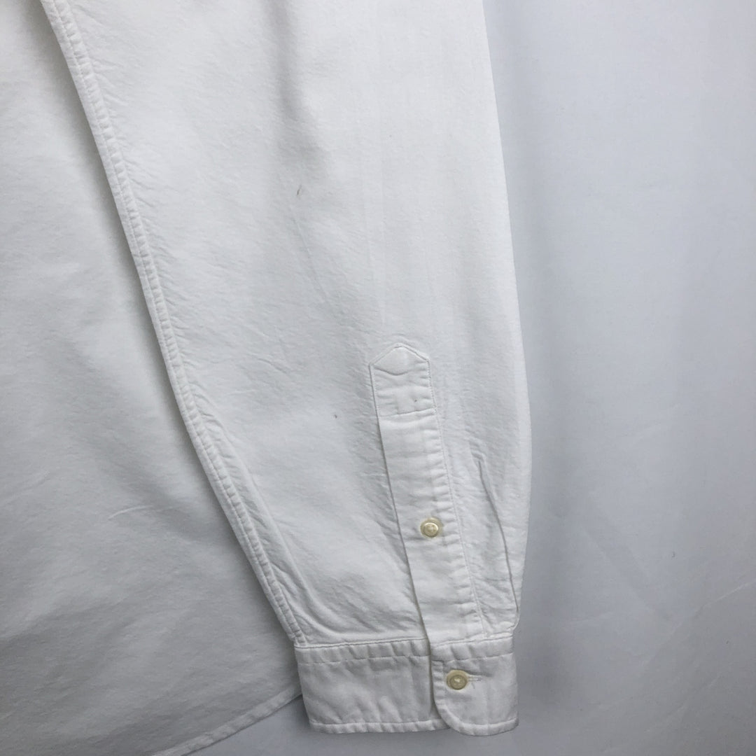 Ralph Lauren Classic Fit Long Sleeve Button Down Shirt, Men's Size L cotton white type Vintage Second Hand