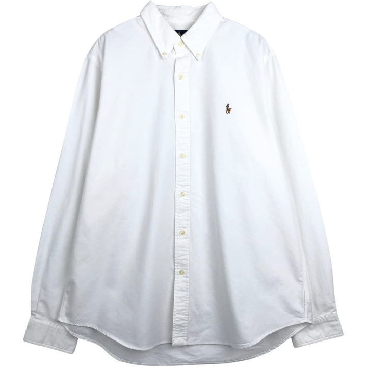 Ralph Lauren Classic Fit Long Sleeve Button Down Shirt Men's XL cotton white type Vintage Second Hand
