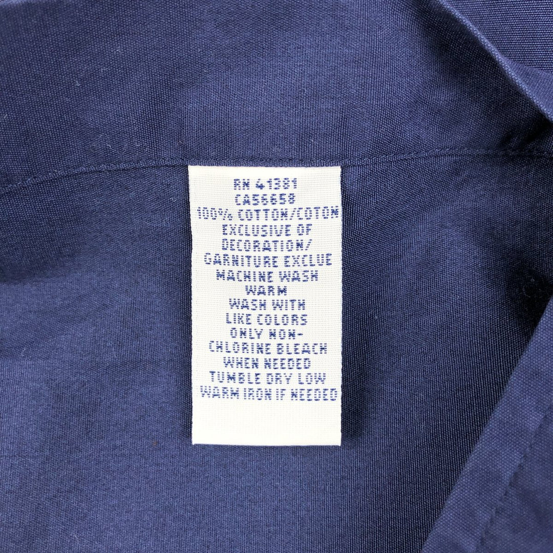 Ralph Lauren Classic Fit Long Sleeve Button Down Shirt Men's XL cotton navy blue type Vintage Second Hand