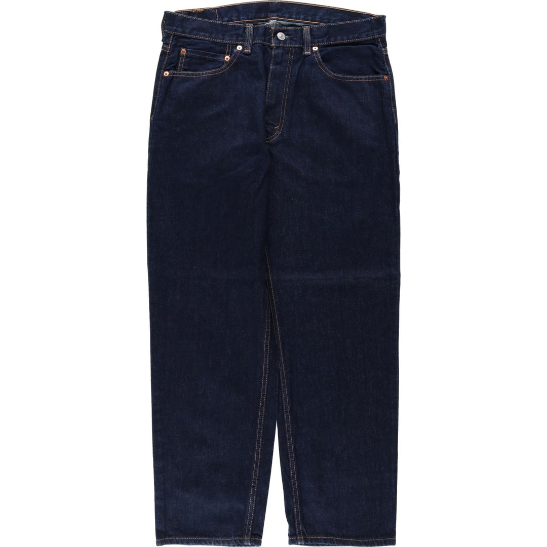 Dark navy Levi's 550 tapered denim pants, men's size W35 cotton navy blue type Vintage Second Hand