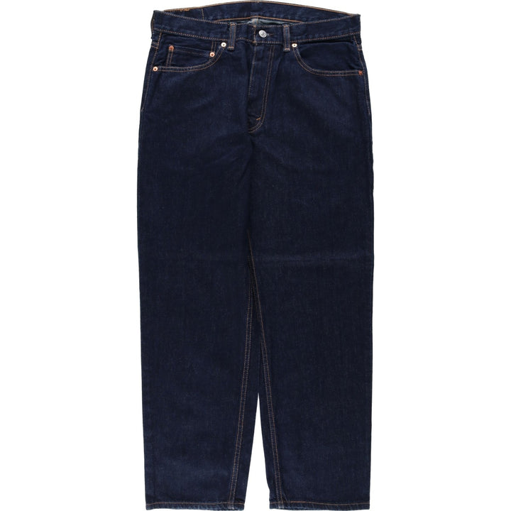Dark navy Levi's 550 tapered denim pants, men's size W35 cotton navy blue type Vintage Second Hand