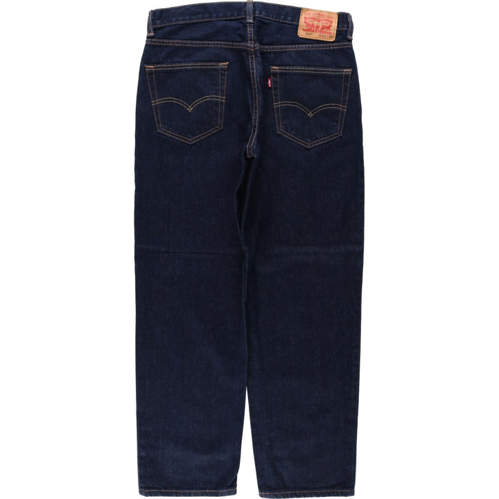 Dark navy Levi's 550 tapered denim pants, men's size W35 cotton navy blue type Vintage Second Hand