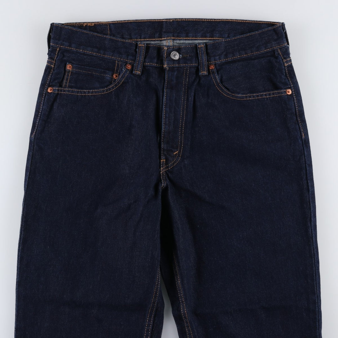 Dark navy Levi's 550 tapered denim pants, men's size W35 cotton navy blue type Vintage Second Hand