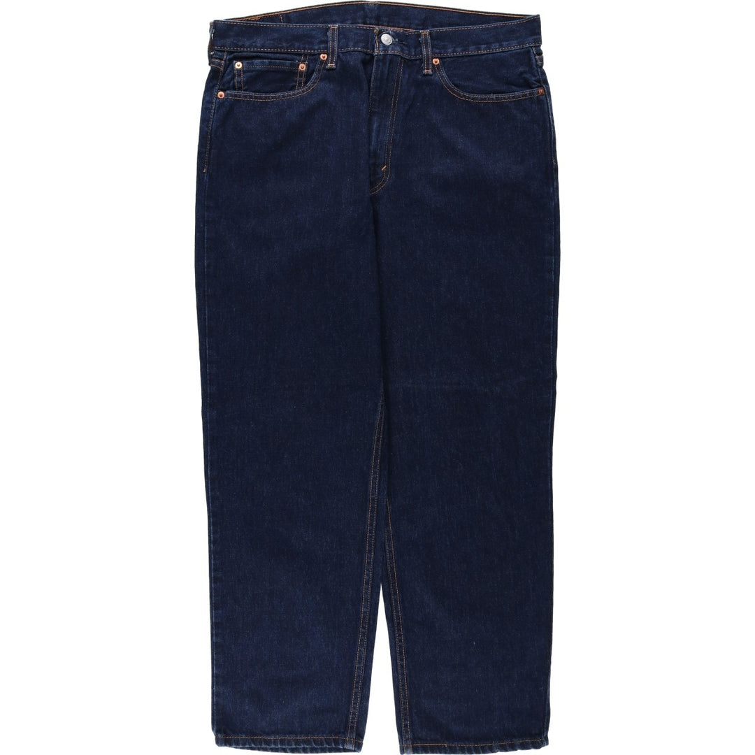 Dark navy Levi's 550 tapered denim pants, men's size W37 cotton navy blue type Vintage Second Hand
