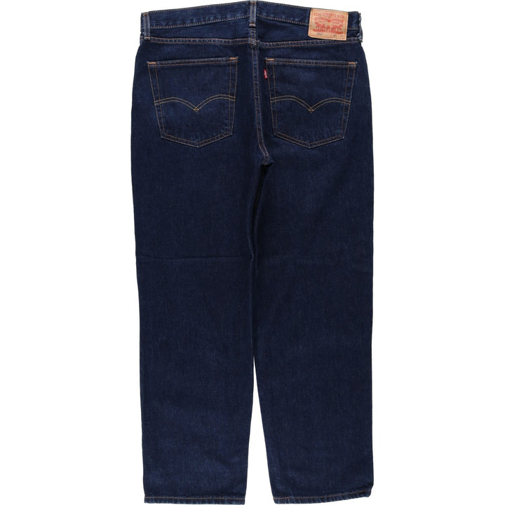 Dark navy Levi's 550 tapered denim pants, men's size W37 cotton navy blue type Vintage Second Hand