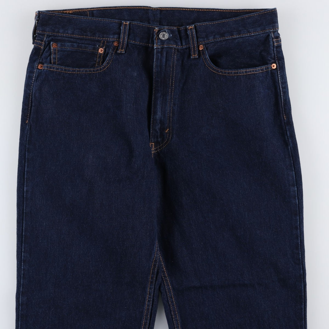 Dark navy Levi's 550 tapered denim pants, men's size W37 cotton navy blue type Vintage Second Hand