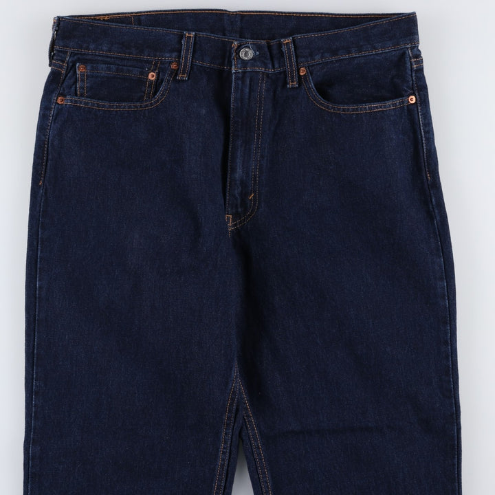 Dark navy Levi's 550 tapered denim pants, men's size W37 cotton navy blue type Vintage Second Hand