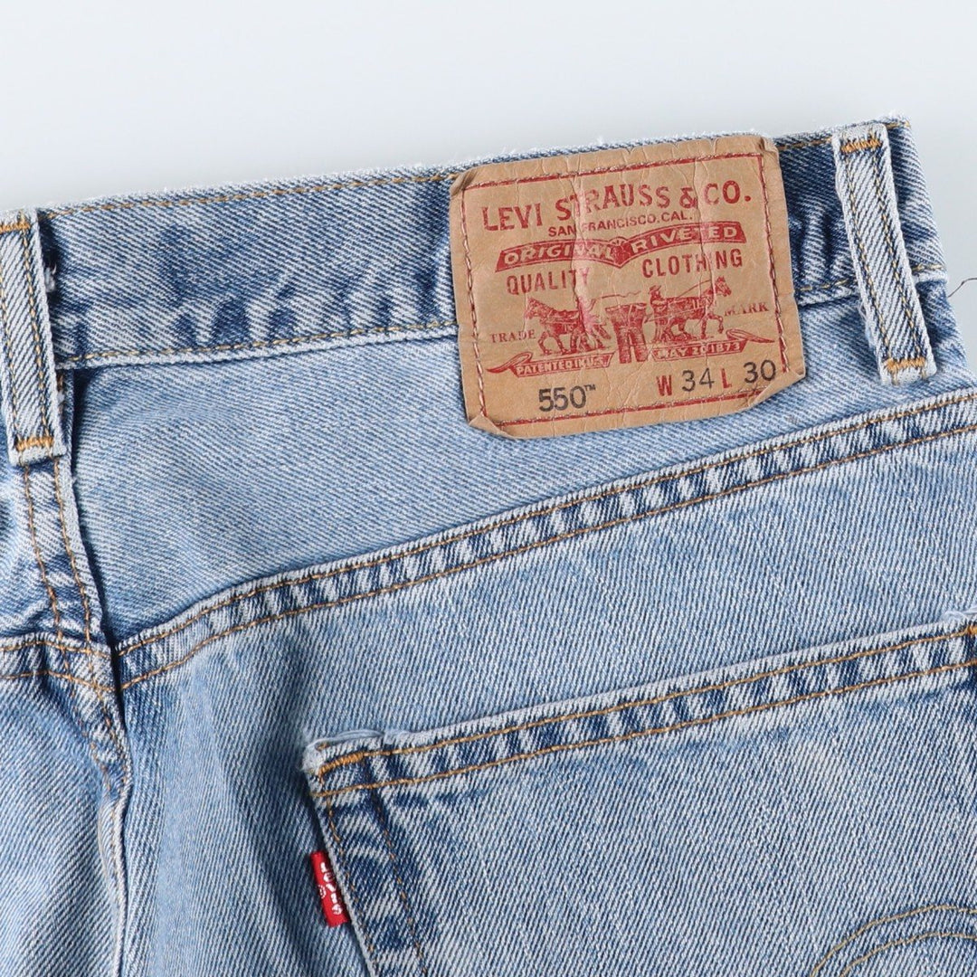 Levi's 550 Relaxed Fit Tapered Denim Pants for Men, W33 unclear blue type Vintage Second Hand