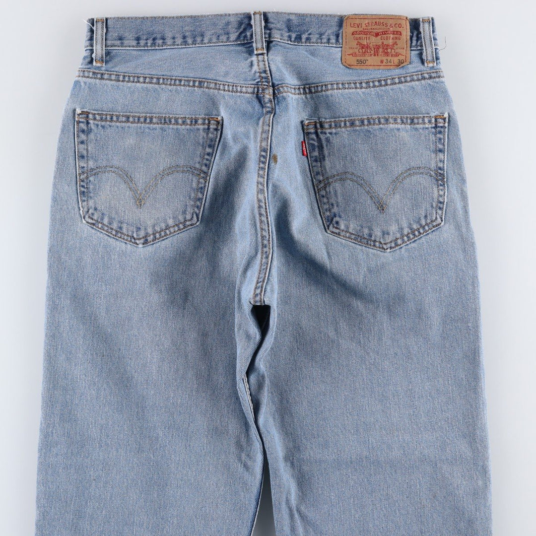 Levi's 550 Relaxed Fit Tapered Denim Pants for Men, W33 unclear blue type Vintage Second Hand