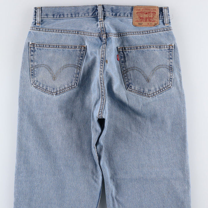 Levi's 550 Relaxed Fit Tapered Denim Pants for Men, W33 unclear blue type Vintage Second Hand