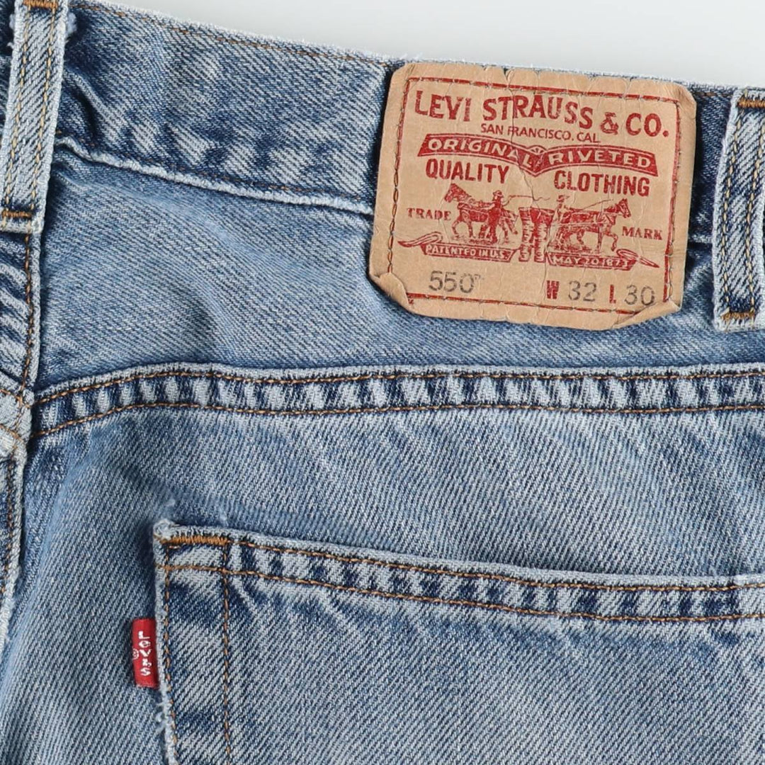 Levi's 550 Relaxed Fit Tapered Denim Pants for Men, W31 equivalent cotton blue type Vintage Second Hand