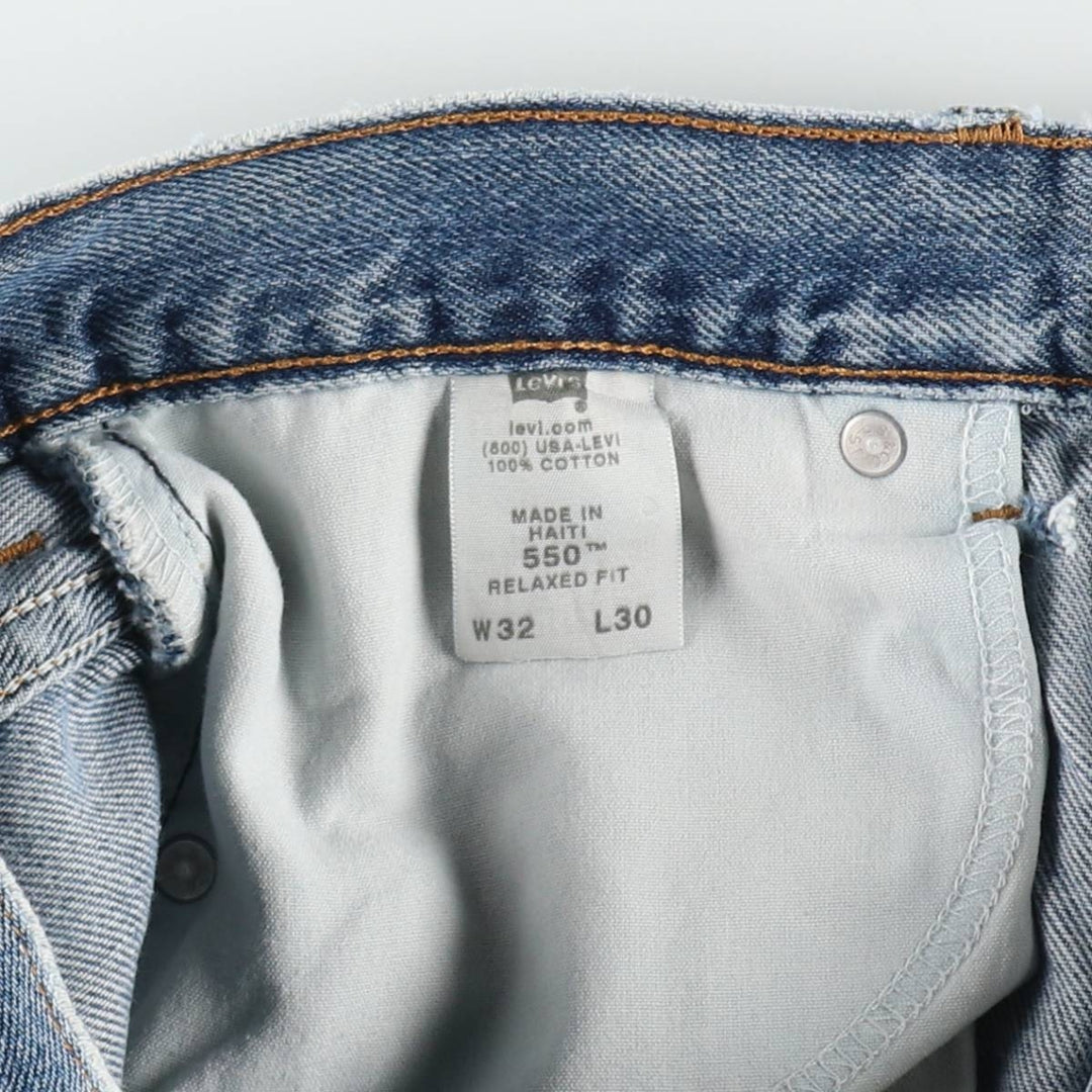 Levi's 550 Relaxed Fit Tapered Denim Pants for Men, W31 equivalent cotton blue type Vintage Second Hand