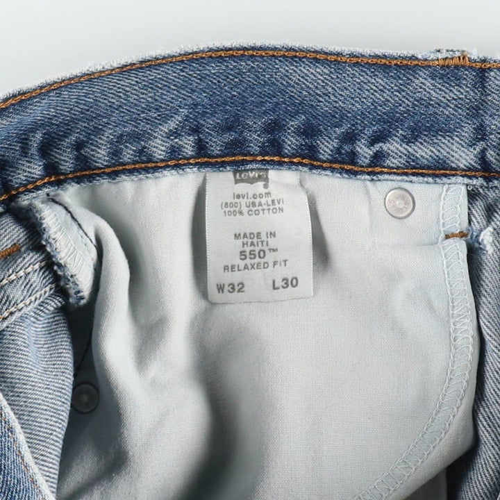 Levi's 550 Relaxed Fit Tapered Denim Pants for Men, W31 equivalent cotton blue type Vintage Second Hand