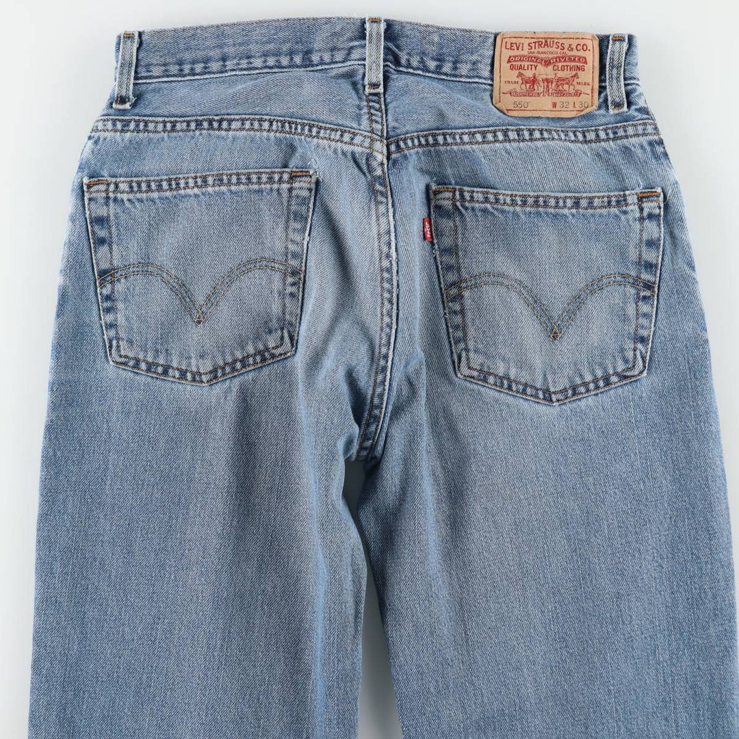 Levi's 550 Relaxed Fit Tapered Denim Pants for Men, W31 equivalent cotton blue type Vintage Second Hand