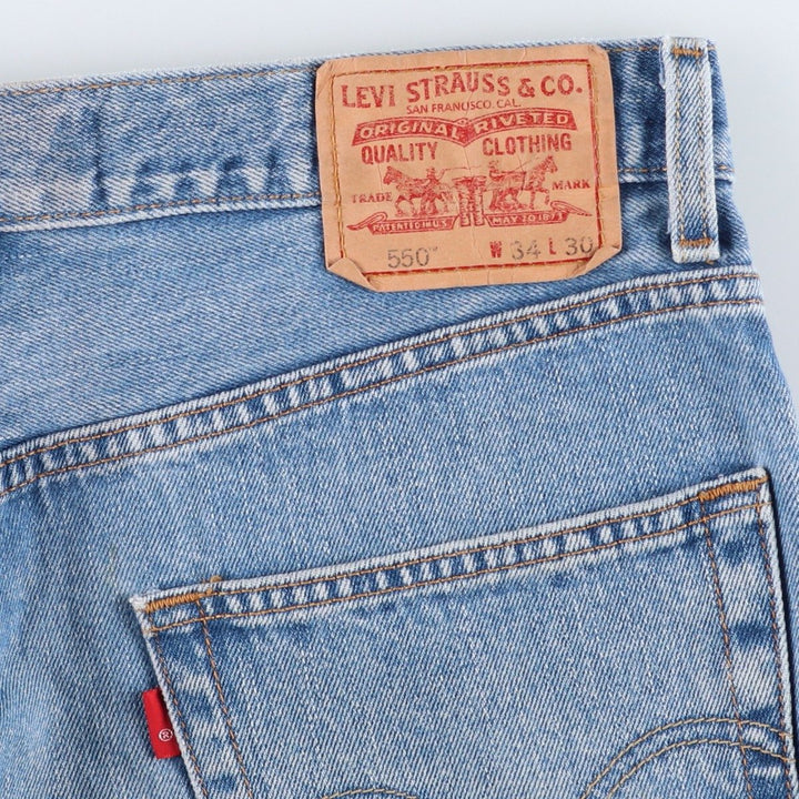 Levi's 550 Relaxed Fit Tapered Denim Pants for Men, W34 equivalent cotton blue type Vintage Second Hand