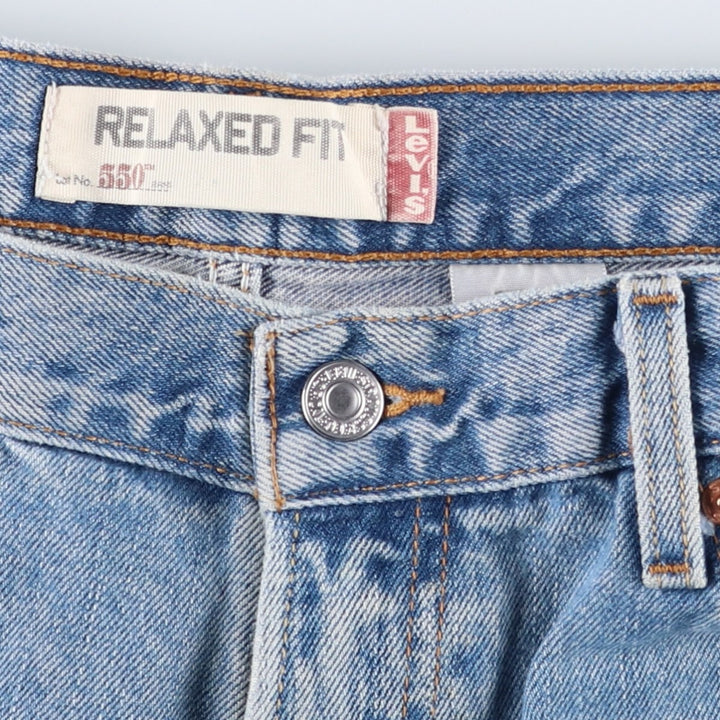 Levi's 550 Relaxed Fit Tapered Denim Pants for Men, W34 equivalent cotton blue type Vintage Second Hand