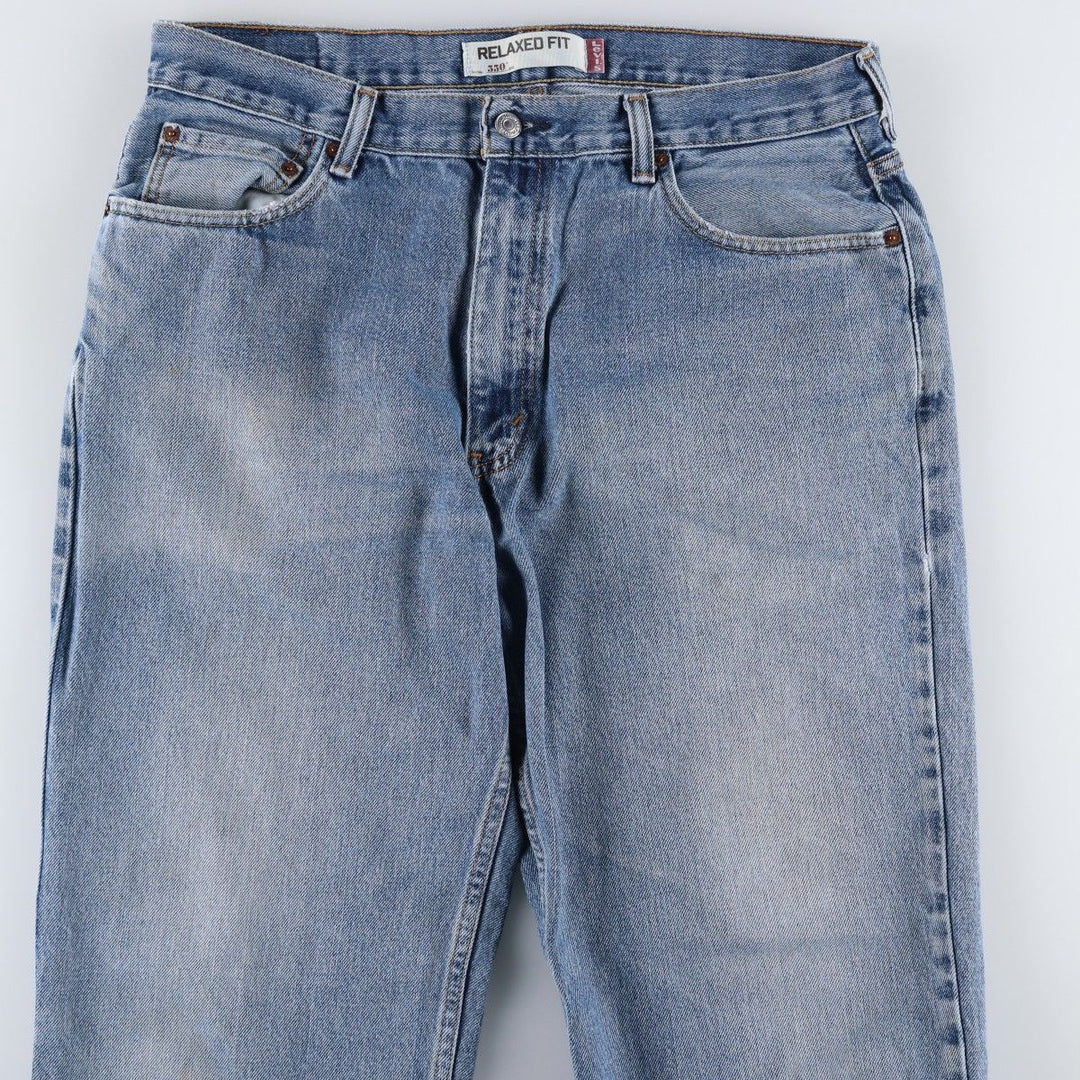 Levi's 550 Relaxed Fit Tapered Denim Pants for Men, W36 unclear blue type Vintage Second Hand