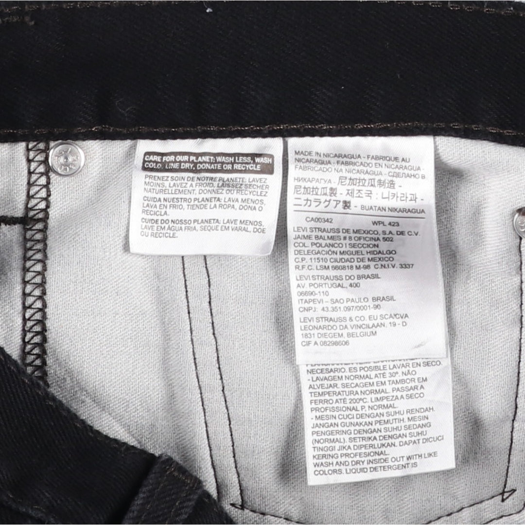 Levi's 550 Black Denim Tapered Denim Pants for Men, W35 cotton black type Vintage Second Hand