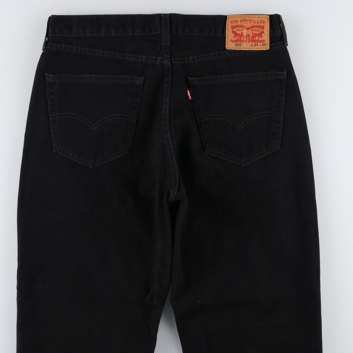 Levi's 550 Black Denim Tapered Denim Pants for Men, W35 cotton black type Vintage Second Hand