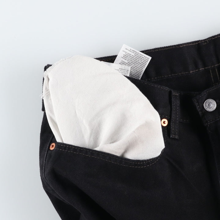 Levi's 550 Black Denim Tapered Denim Pants for Men, W35 cotton black type Vintage Second Hand