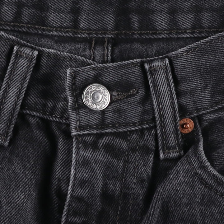 Levi's 550 Black Denim Tapered Denim Pants, Men's, Size W30 cotton black type Vintage Second Hand