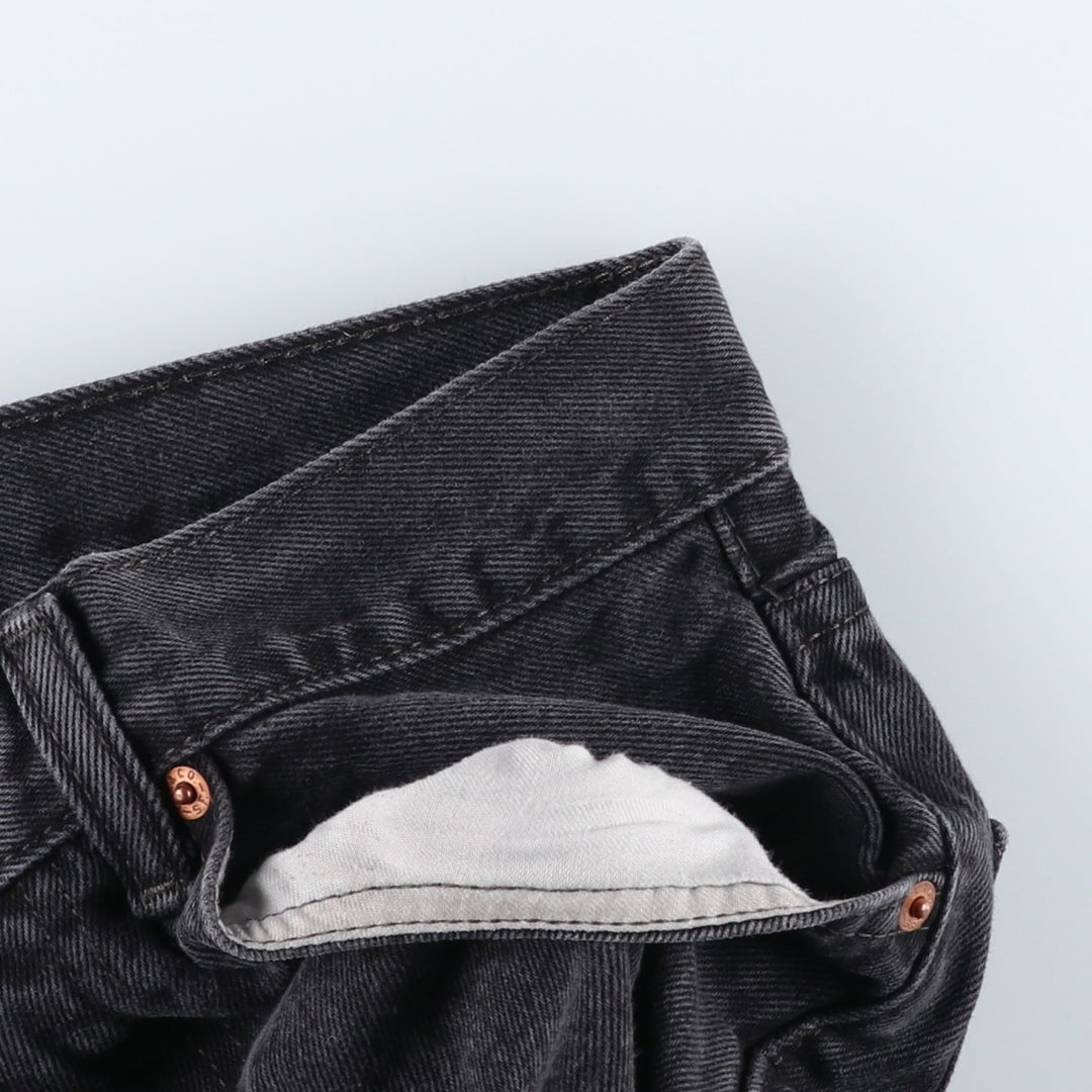 Levi's 550 Black Denim Tapered Denim Pants, Men's, Size W30 cotton black type Vintage Second Hand
