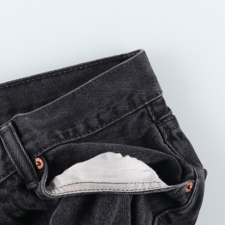 Levi's 550 Black Denim Tapered Denim Pants, Men's, Size W30 cotton black type Vintage Second Hand