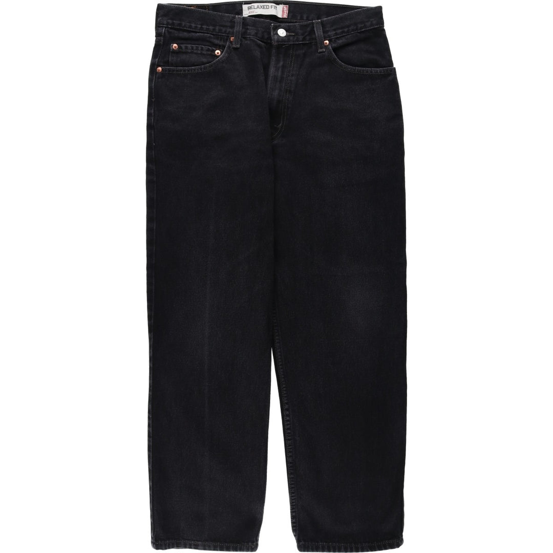 Levi's 550 Relaxed Fit Black Denim Tapered Denim Pants for Men, W33 cotton black type Vintage Second Hand