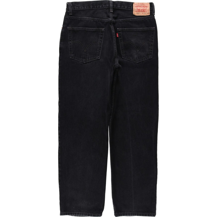 Levi's 550 Relaxed Fit Black Denim Tapered Denim Pants for Men, W33 cotton black type Vintage Second Hand