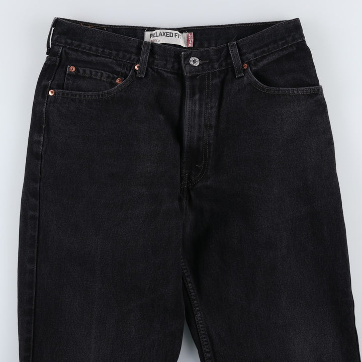 Levi's 550 Relaxed Fit Black Denim Tapered Denim Pants for Men, W33 cotton black type Vintage Second Hand
