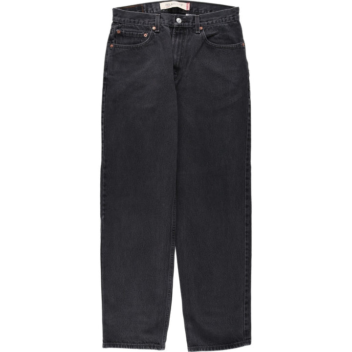 Levi's 550 Relaxed Fit Tapered Denim Pants, Black, Men's, Size W32 cotton black type Vintage Second Hand