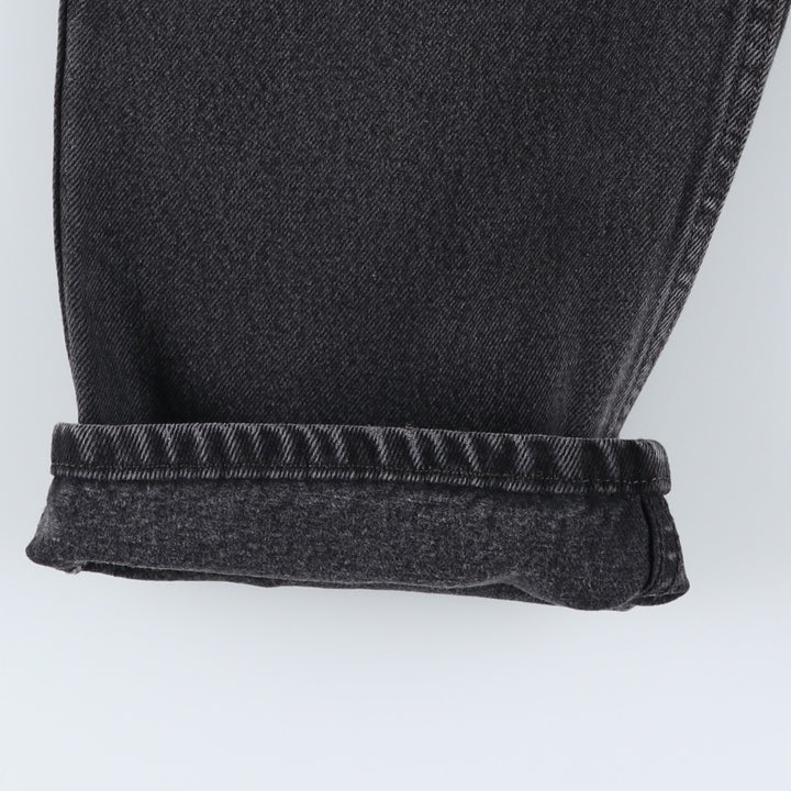 Levi's 550 Relaxed Fit Tapered Denim Pants, Black, Men's, Size W32 cotton black type Vintage Second Hand