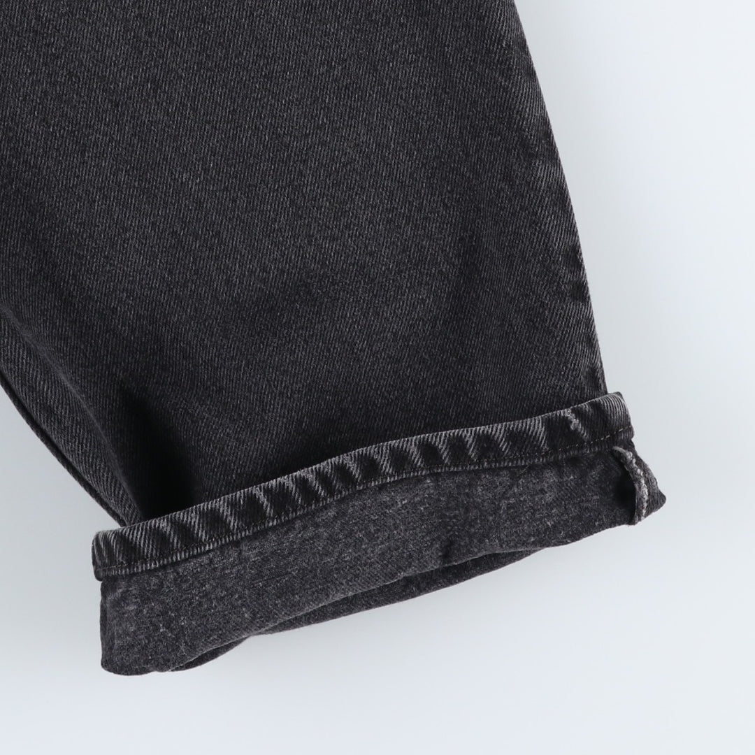 Levi's 550 Relaxed Fit Tapered Denim Pants, Black, Men's, Size W32 cotton black type Vintage Second Hand